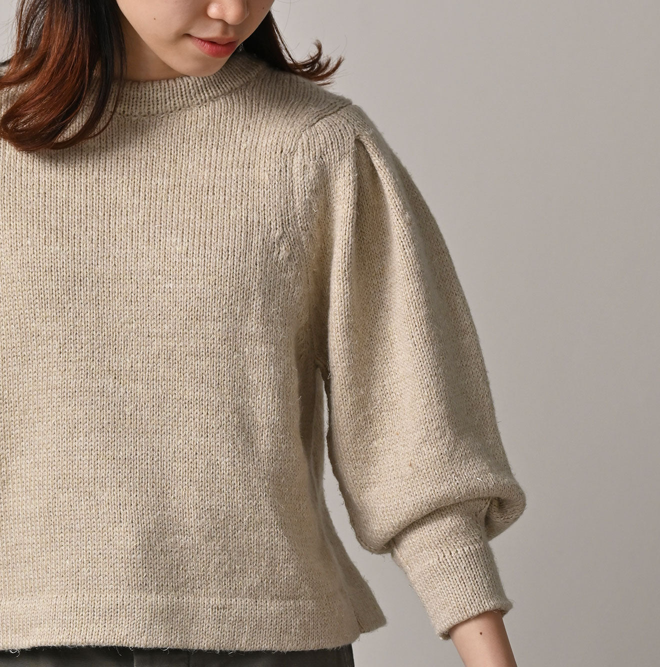 Cashmere Linen Ribbon Knit Detail