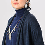Plant Dyed Cashmere Super Gauze Cache-Coeur Detail