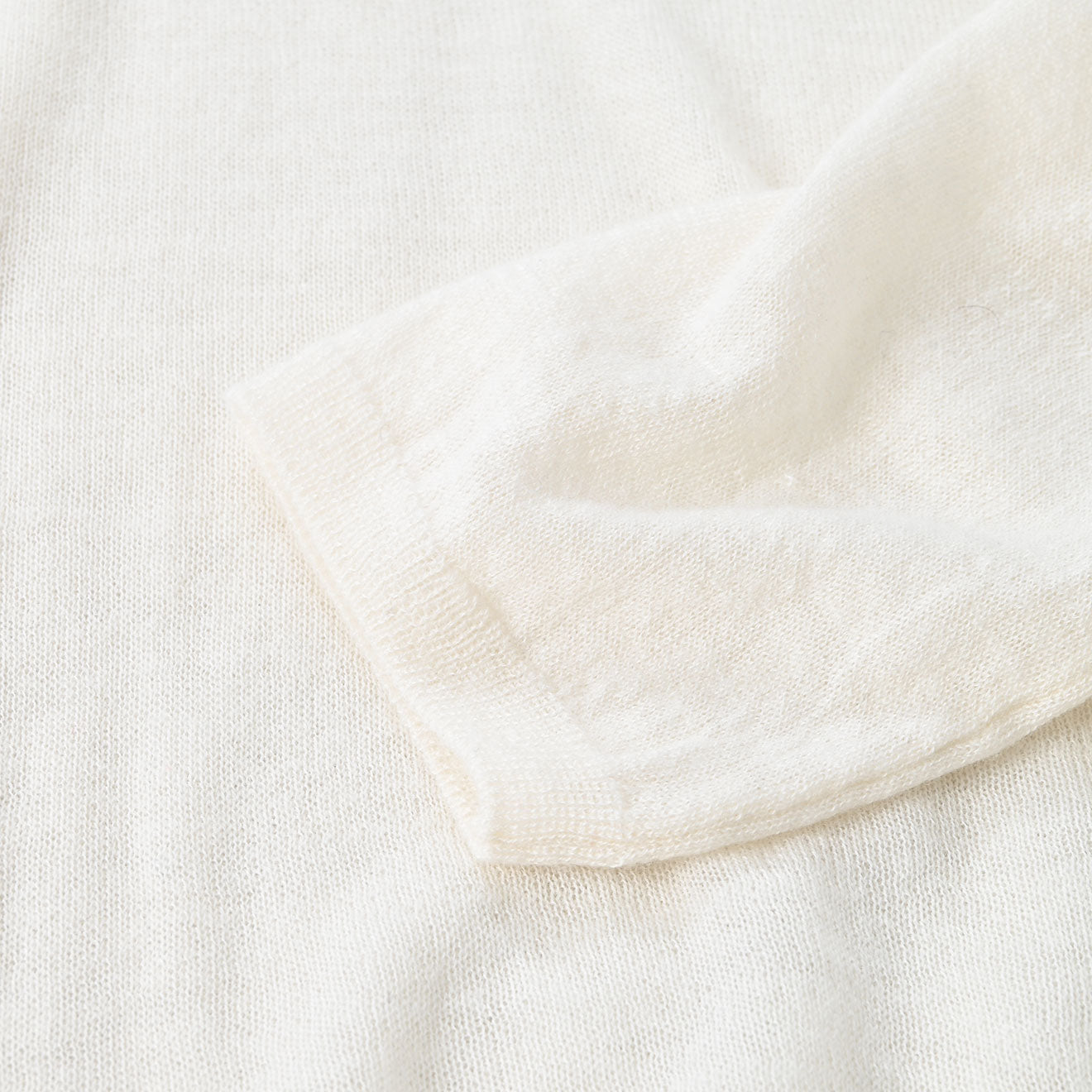 Plant Dyed Cashmere Super Gauze Henley Detail