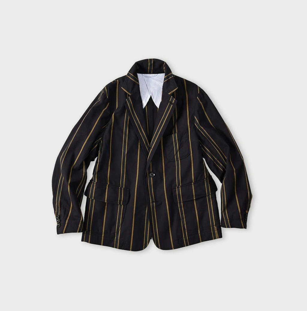 Gabardine Bulltile 908 Miyuki Jacket Regiment Stripes