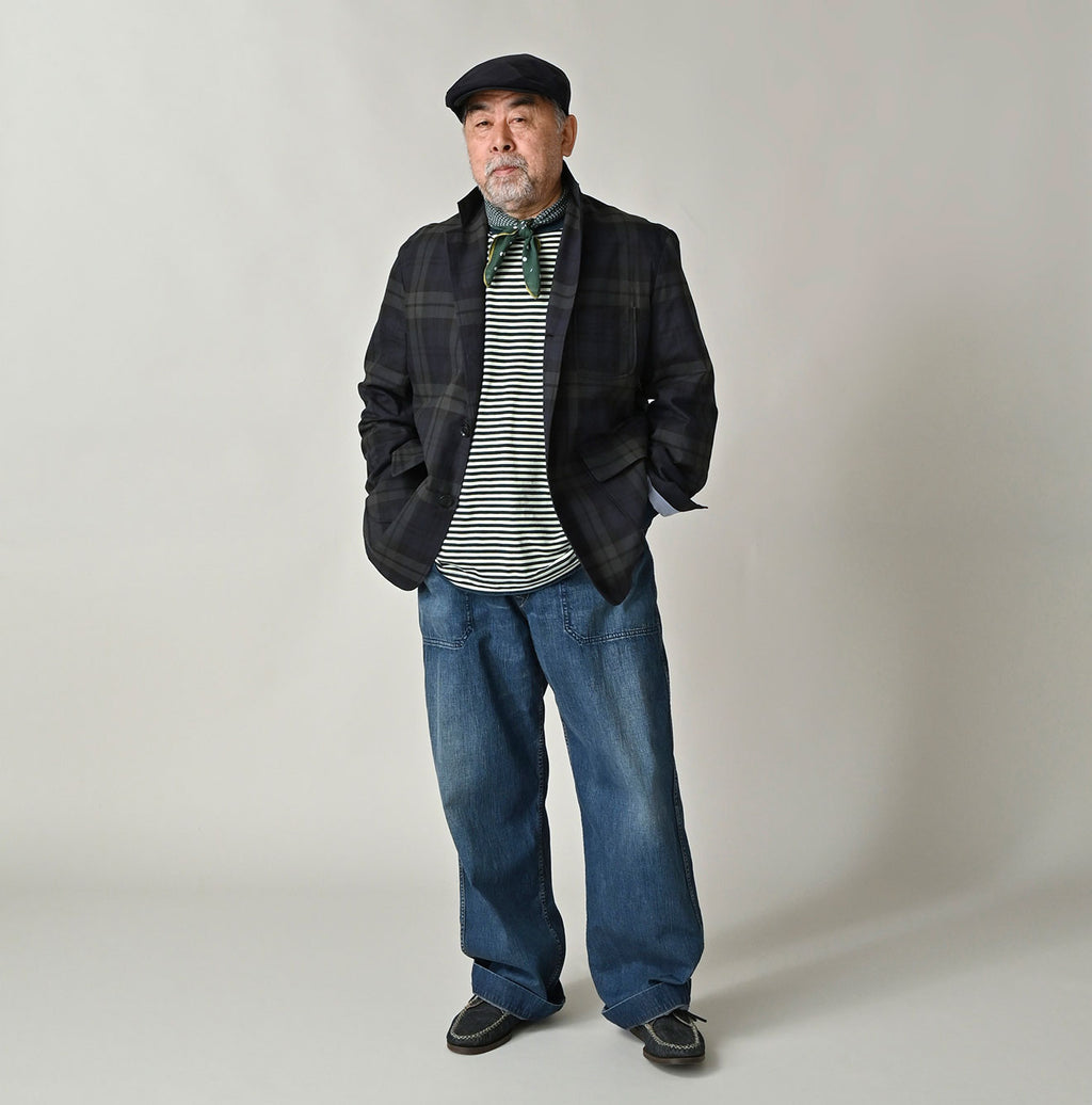 Gabardine Bulltile 908 Miyuki Jacket Male Model