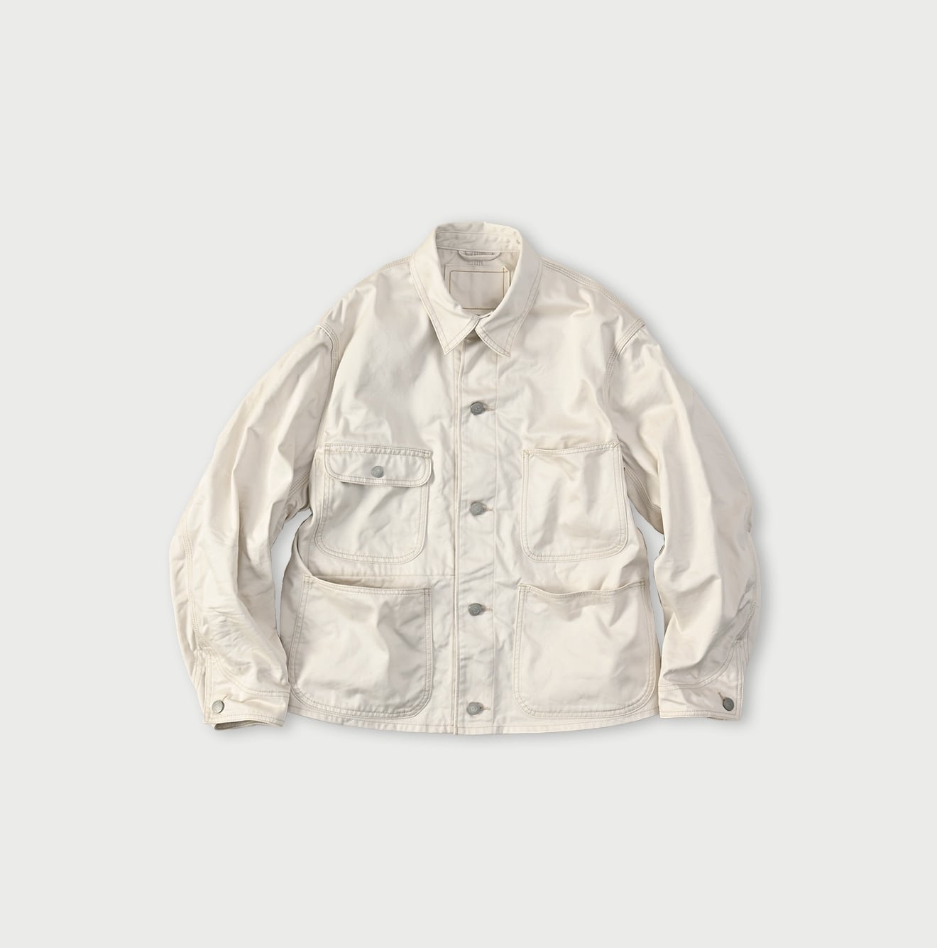Double Thread Chino 908 Coverall White Rice