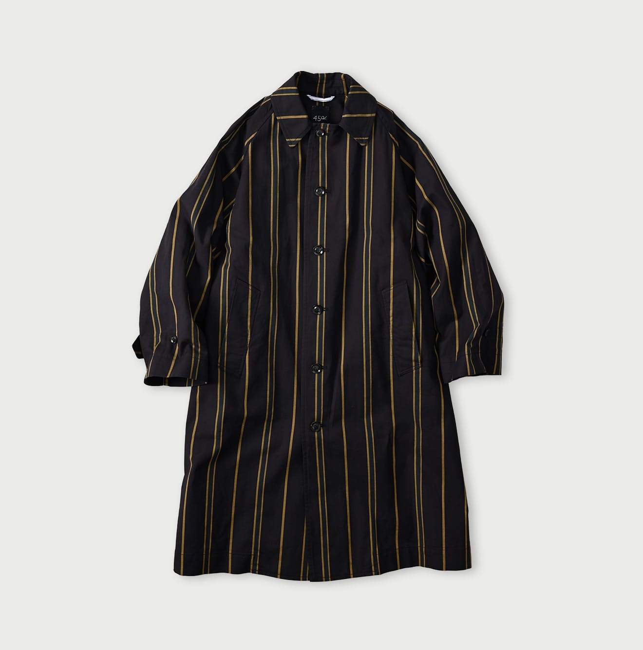 Gabardine Bulltile 908 Soutien Collar Coat Regiment Stripes