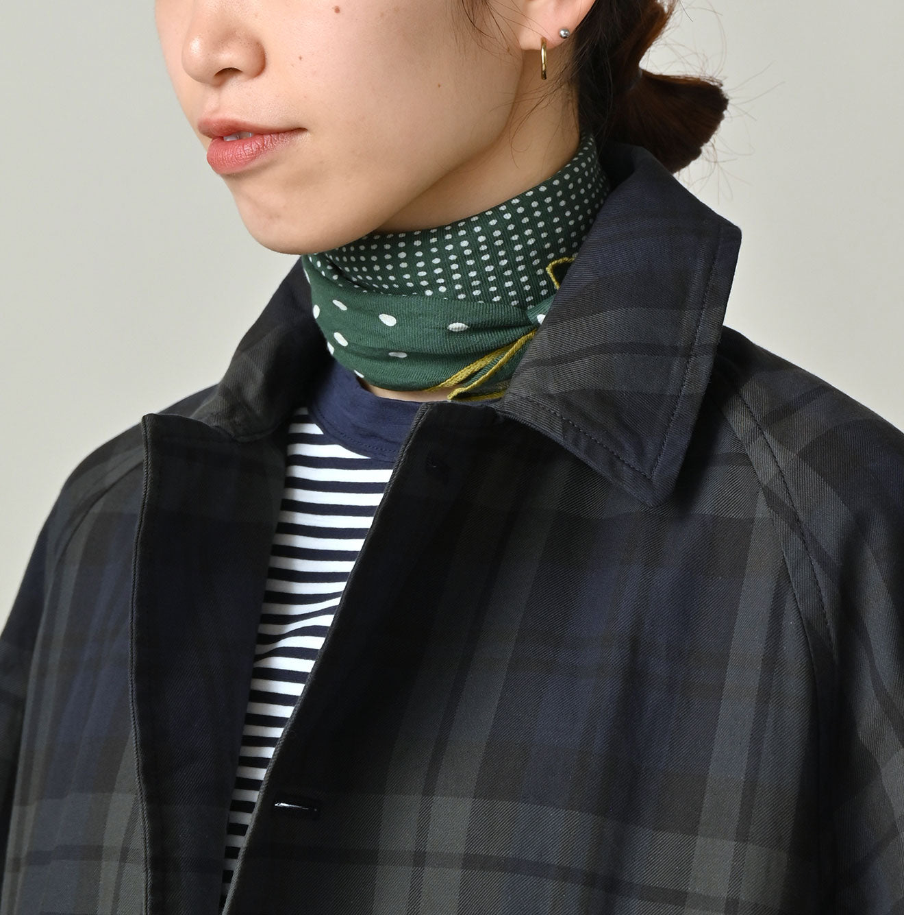 Gabardine Bulltile 908 Soutien Collar Coat Detail