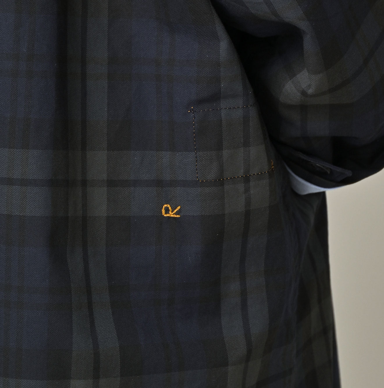 Gabardine Bulltile 908 Soutien Collar Coat Detail