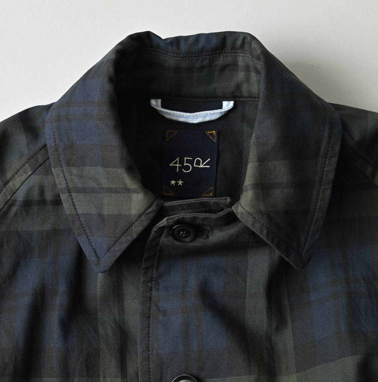 Gabardine Bulltile 908 Soutien Collar Coat Detail