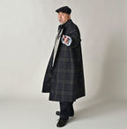 Gabardine Bulltile 908 Soutien Collar Coat Male Model