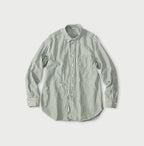 Supima OX 908 Loafer Button Down Shirt Green Stripes