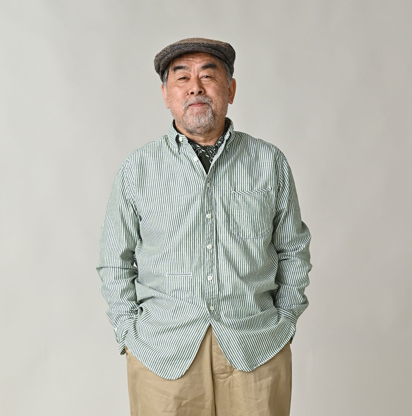 Supima OX 908 Loafer Button Down Shirt Male Model