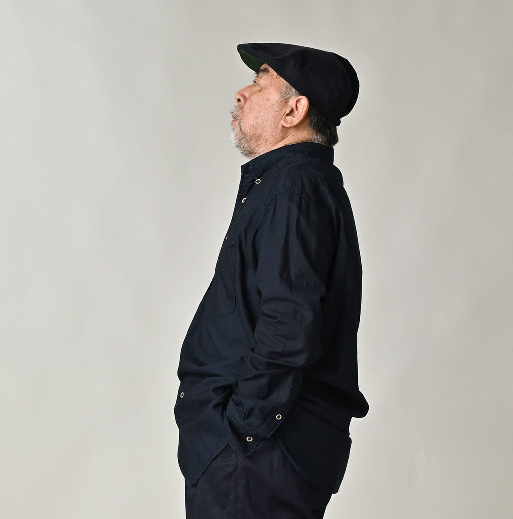 Indigo Supima OX 908 Loafer Button Down Shirt Male Model