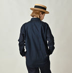 Indigo Supima OX 908 Loafer Button Down Shirt Female Model