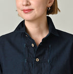 Indigo Supima OX 908 8-knot Shirt Detail