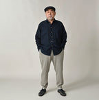 Indigo Supima OX 908 8-knot Shirt Male Model