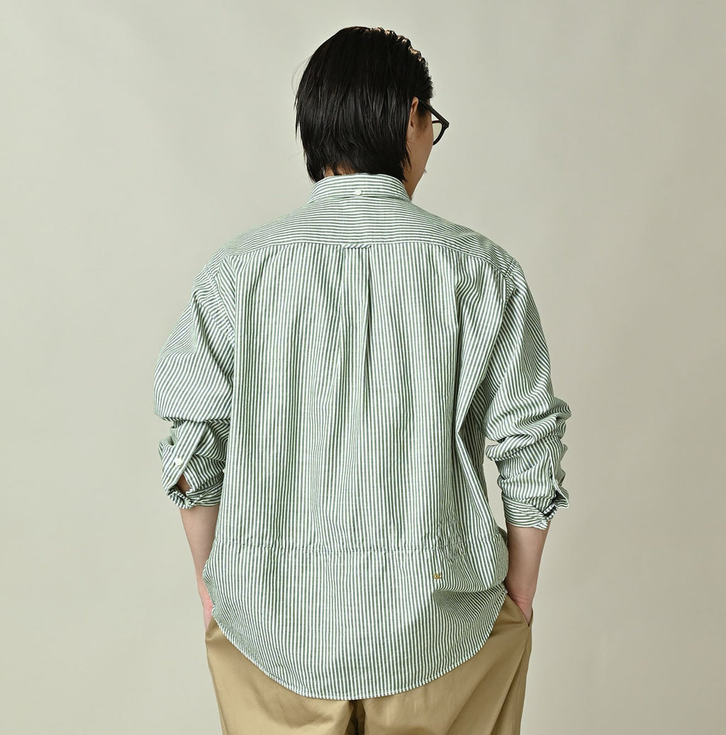 Supima OX 908 Ocean Canvas Shirt Male Model