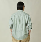 Supima OX 908 Ocean Canvas Shirt Male Model