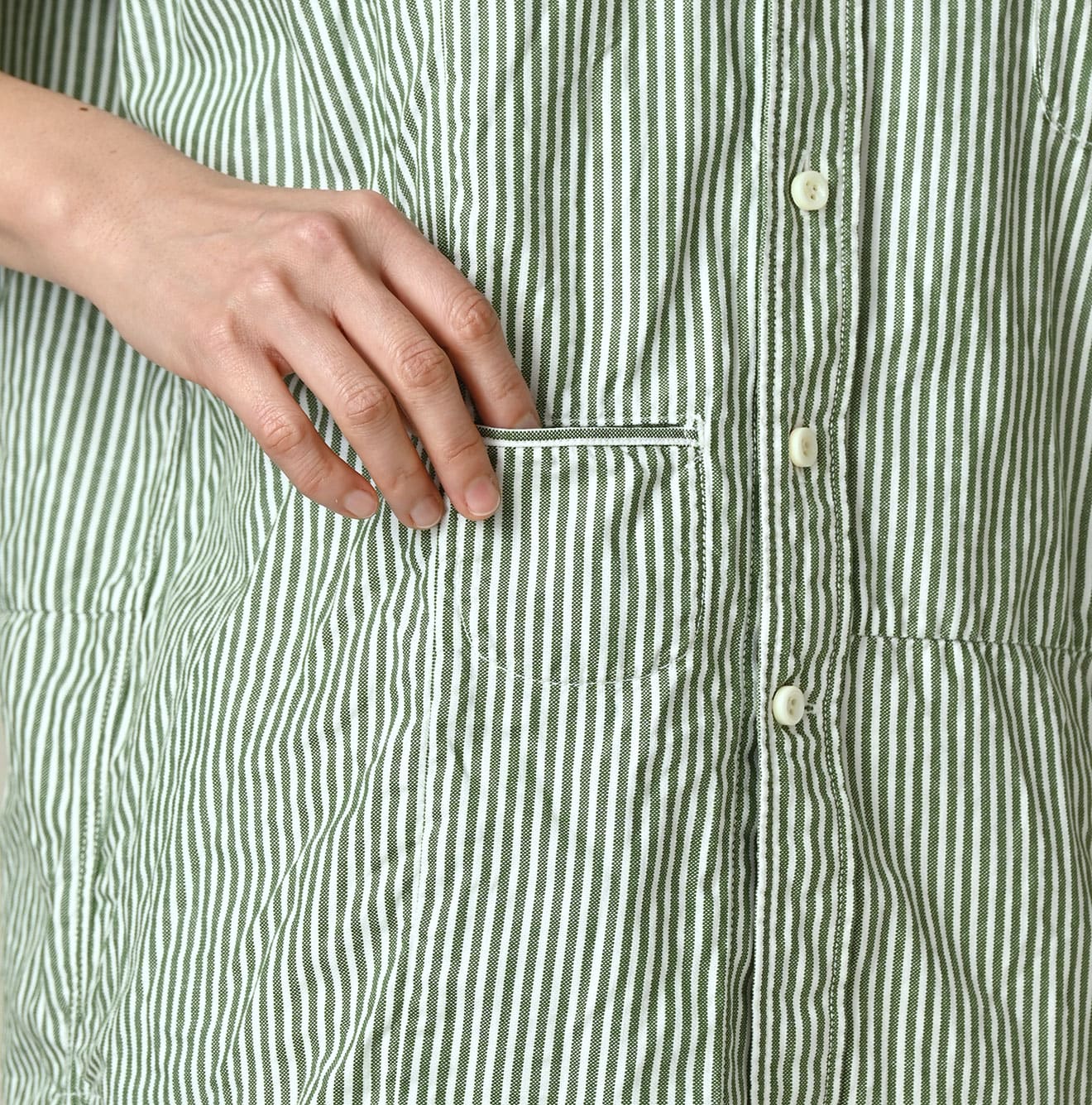 Supima OX 908 Ocean Canvas Shirt Detail