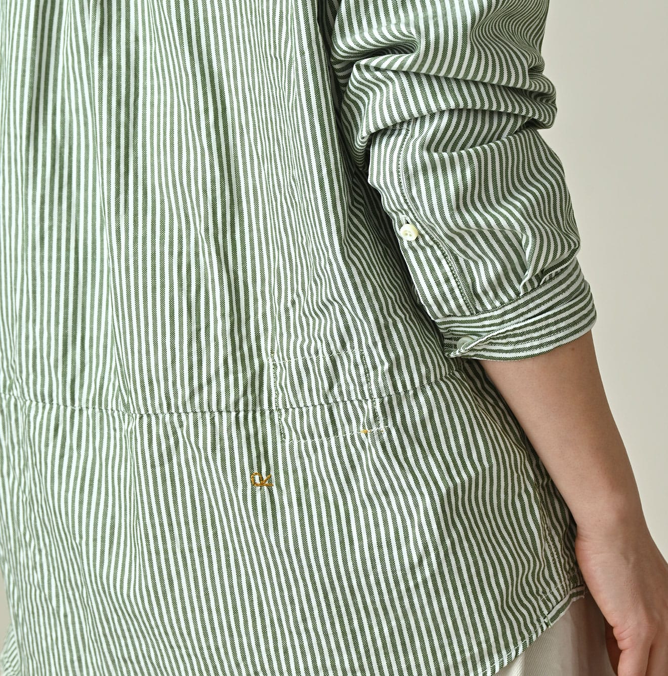 Supima OX 908 Ocean Canvas Shirt Detail