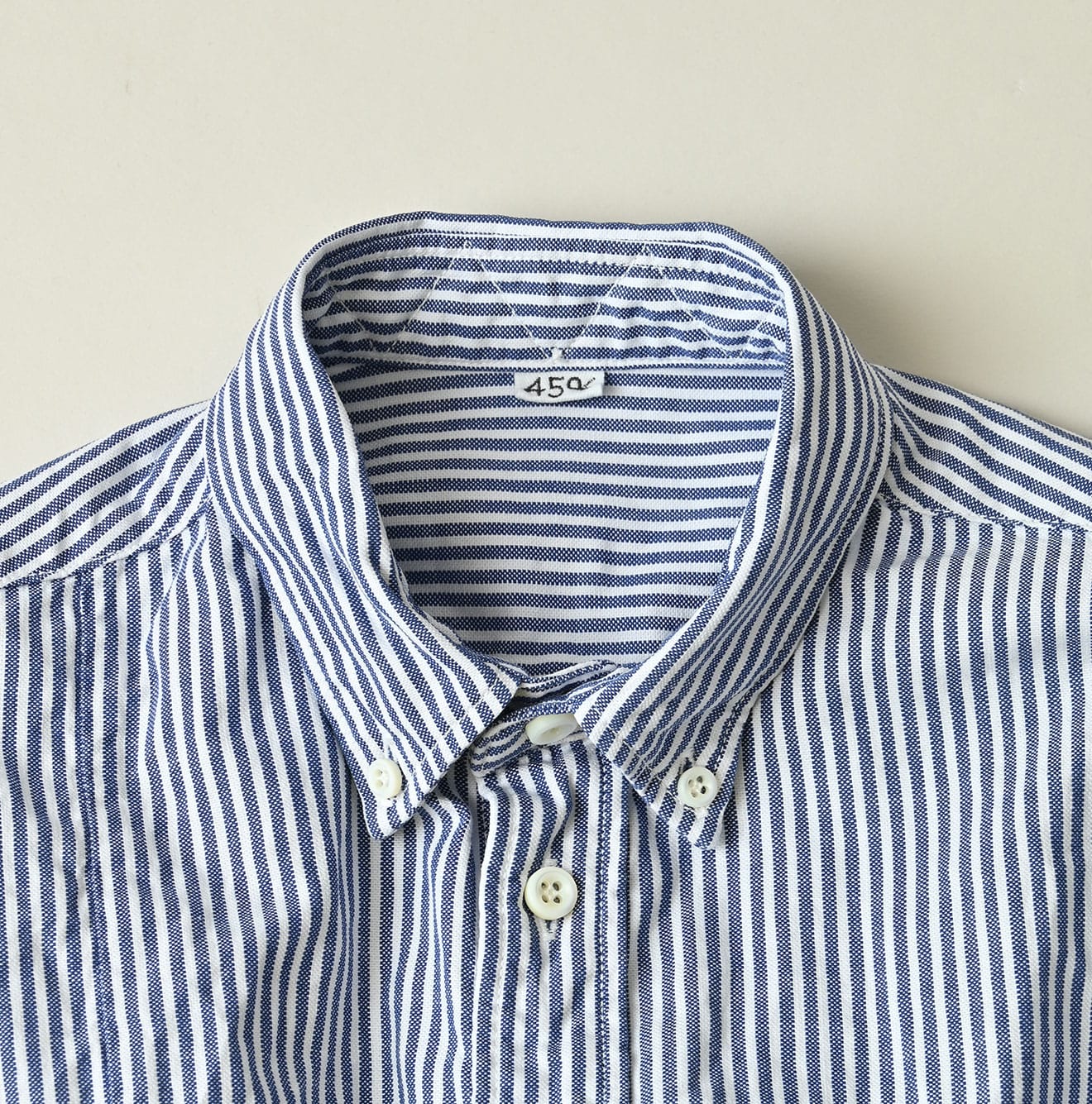 Supima OX 908 Ocean Canvas Shirt Detail