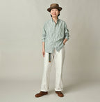 Supima OX 908 Ocean Canvas Shirt Female Model