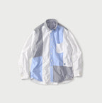 Happy Patch Work Supima OX 908 Ocean Canvas Shirt