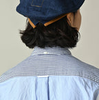 Happy Patch Work Supima OX 908 Ocean Canvas Shirt Detail