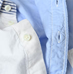 Happy Patch Work Supima OX 908 Ocean Canvas Shirt Detail
