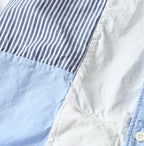 Happy Patch Work Supima OX 908 Ocean Canvas Shirt Detail