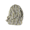 Indian Striped Flower Block Print 908 Stand Collar Grandpa Shirt Green