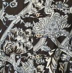 Indian Khadi Flower Sarasa Print 8-knot Shirt Detail