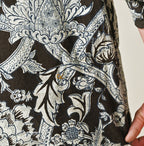 Indian Khadi Flower Sarasa Print 8-knot Shirt Detail
