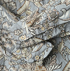 Indian Khadi Flower Sarasa Print 8-knot Shirt Detail