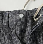 Basket Pattern Jacquard Denim 908 Peg Top Pants Detail