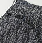 Basket Pattern Jacquard Denim 908 Peg Top Pants Detail