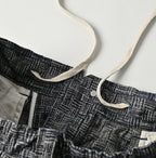 Basket Pattern Jacquard Denim 908 Peg Top Pants Detail