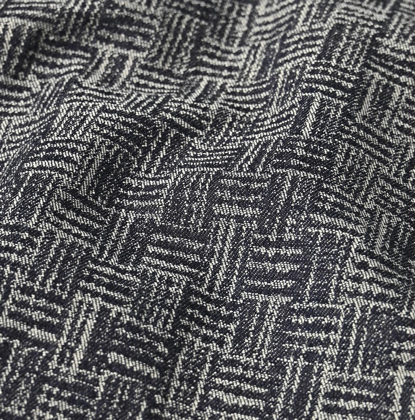 Basket Pattern Jacquard Denim 908 Peg Top Pants Detail