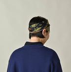 Silk Paisley Big Bandana Female Model
