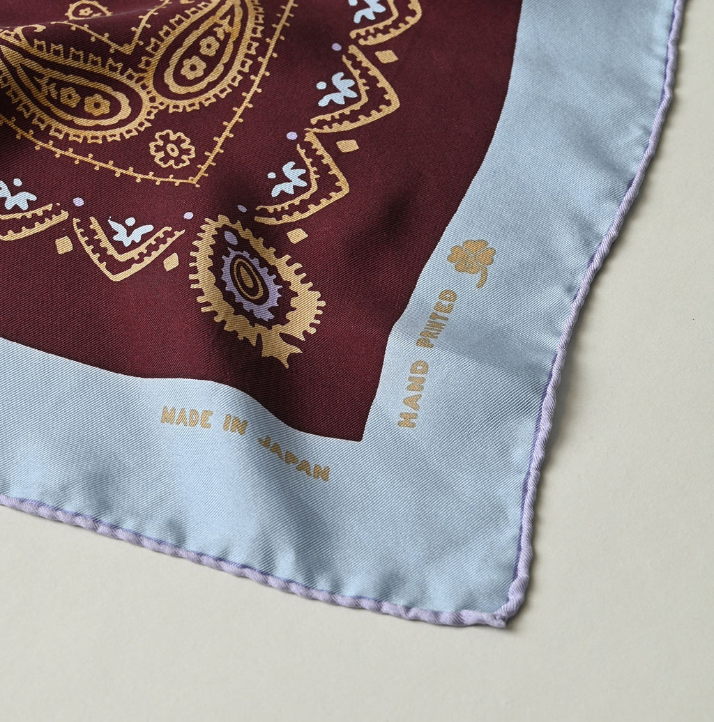 Silk Paisley Big Bandana Detail