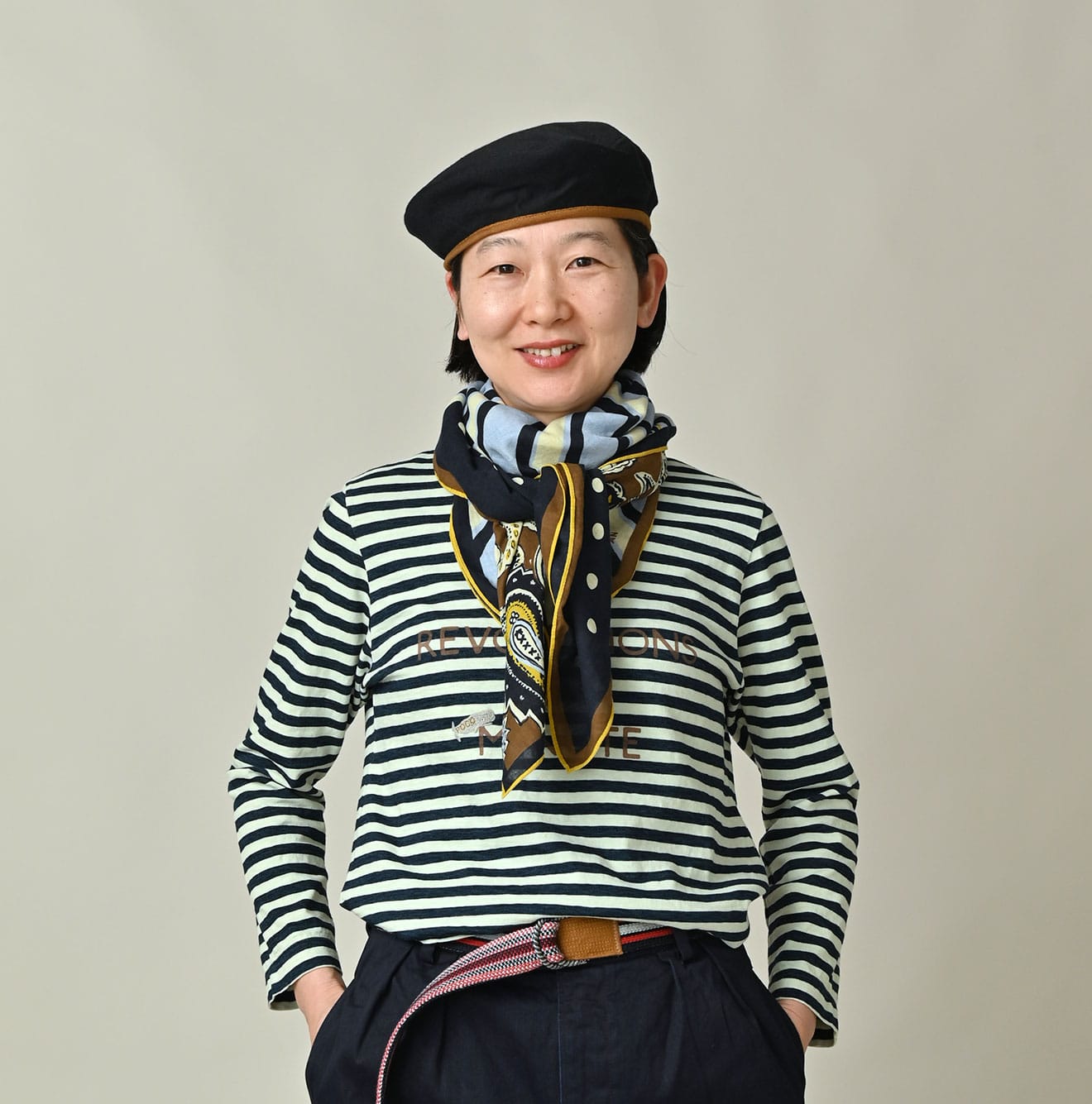 Supima Aya Preppy Mix Furoshiki Female Model