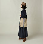 Striped Jacquard Bag Female Model
