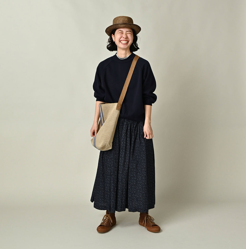 Striped Jacquard Bag Female Model
