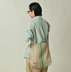 Striped Jacquard Bag Male Model