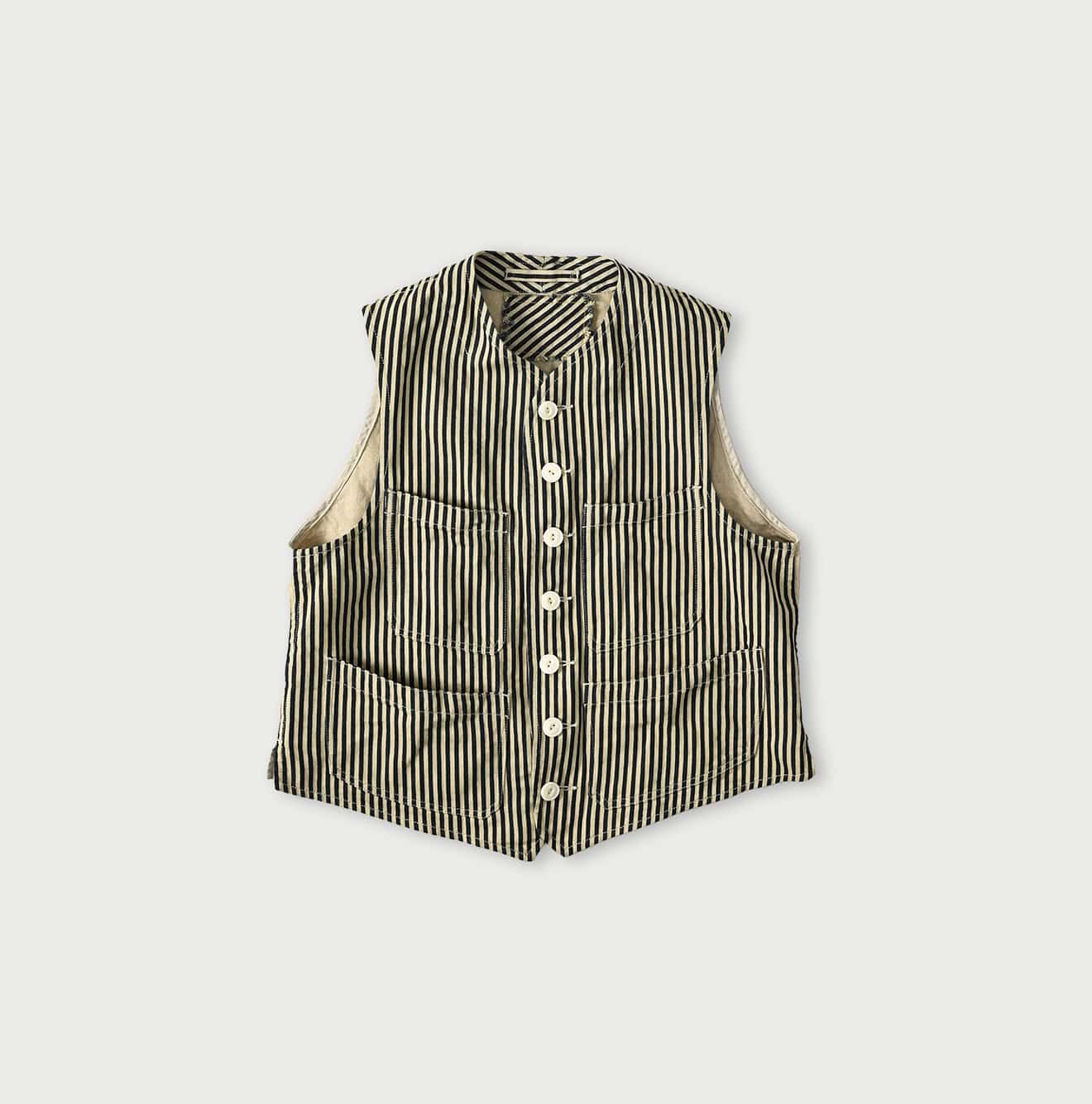 IroIro Hickory 908 Vest Herringbone Hickory Nou