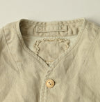 Linen Herringbone 908 Vest Detail