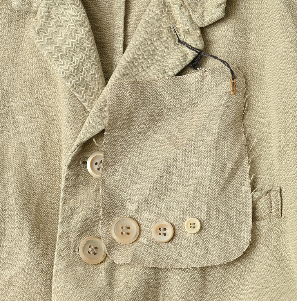 Linen Herringbone 908 Uma Jacket Detail