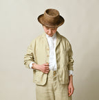 Linen Herringbone 908 Uma Jacket Female Model