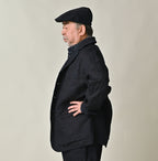 Indigo Linen Herringbone 908 Uma Jacket Male Model