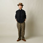 Indigo Linen Herringbone 908 Uma Jacket Female Model