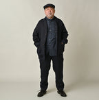 Indigo Linen Herringbone 908 Uma Jacket Male Model