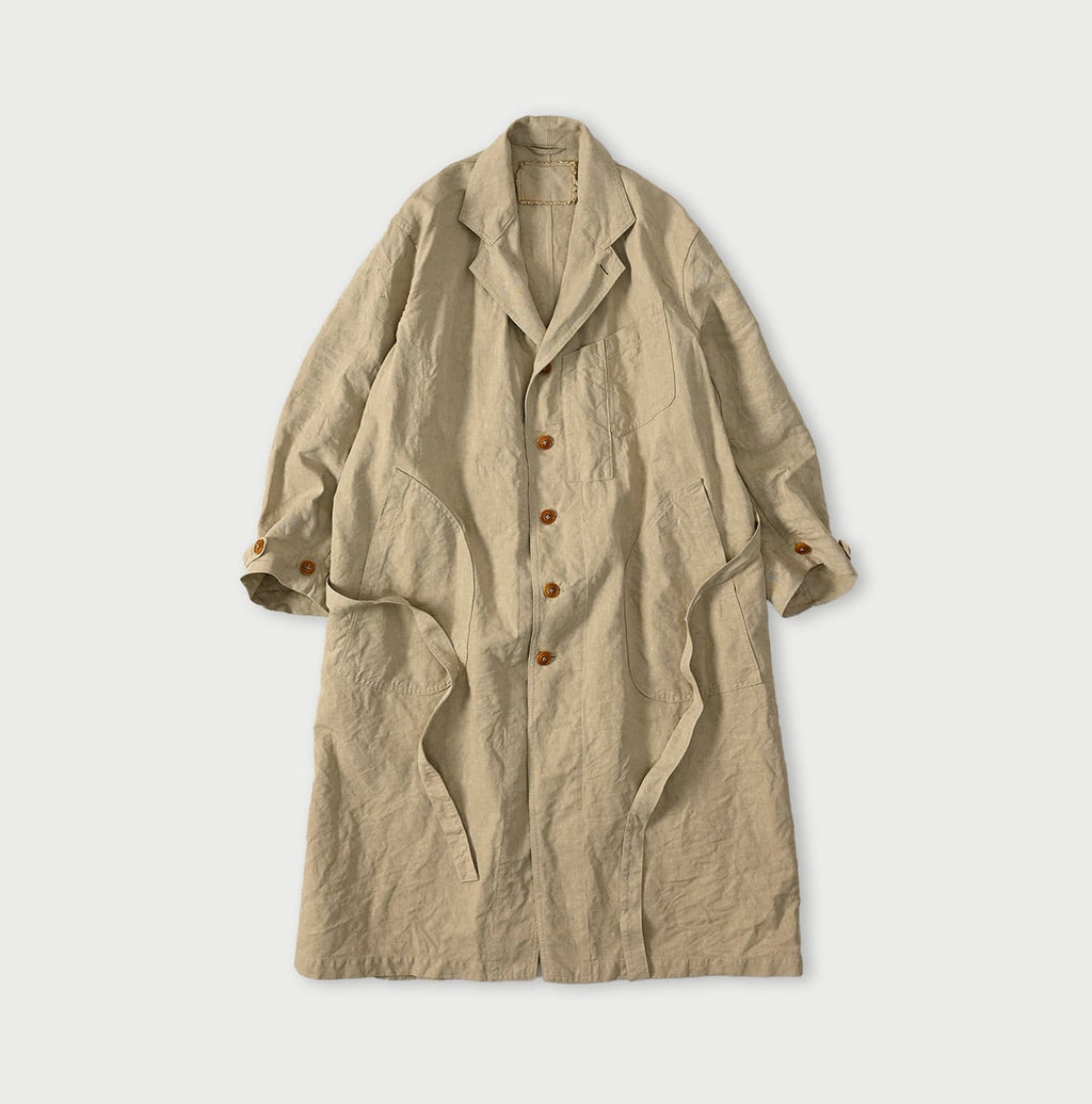 Linen Cloth 908 Work Coat Linen Beige
