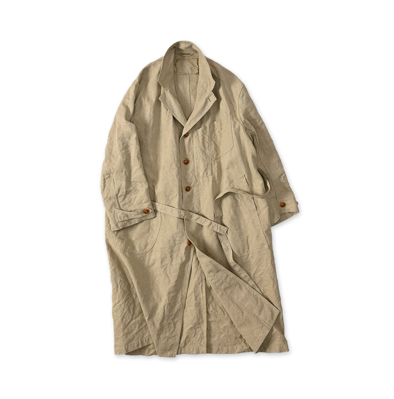Linen Cloth 908 Work Coat Linen Beige